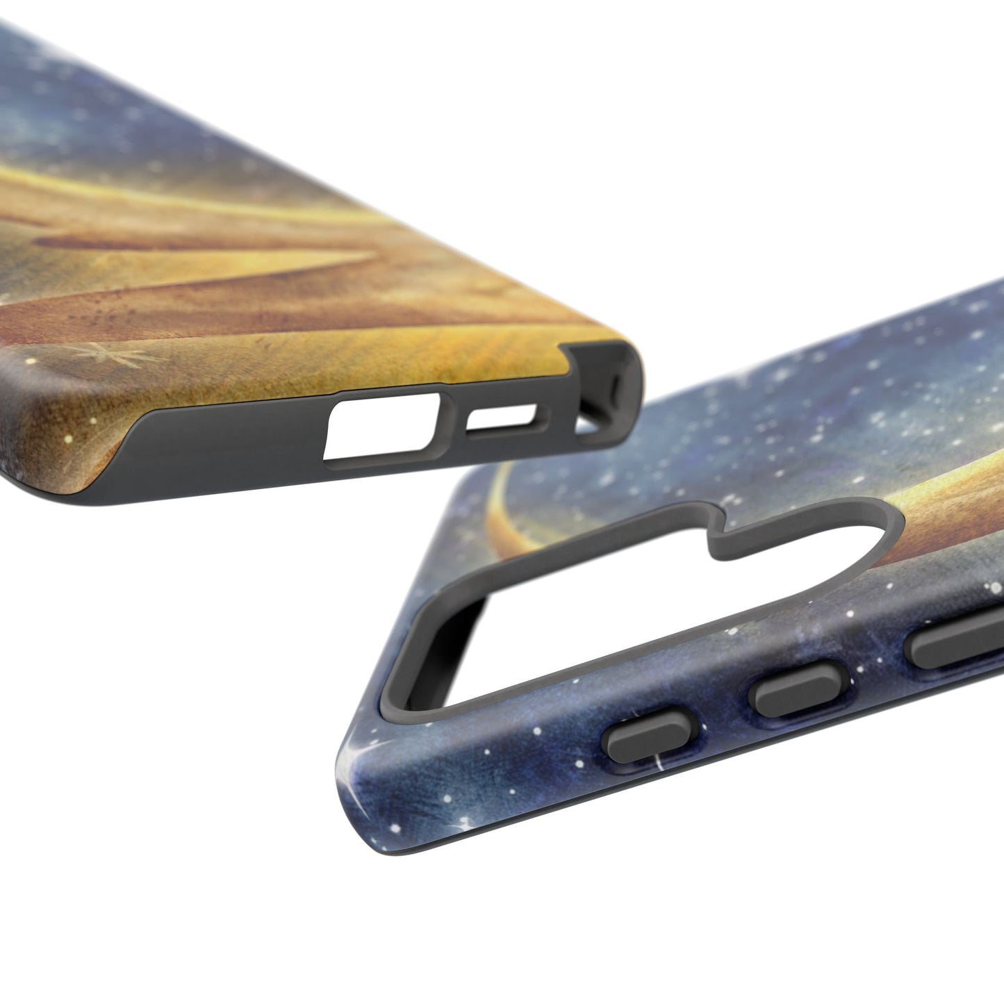 Moonlit Smile Phone Case — Starry Night Crescent Moon iPhone Cover