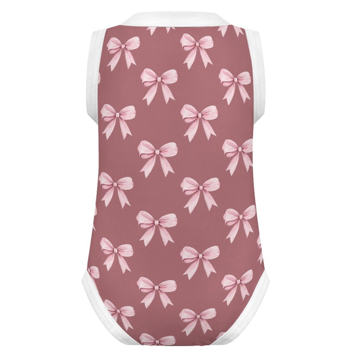 Baby Sleeveless Romper Pink Ribbon