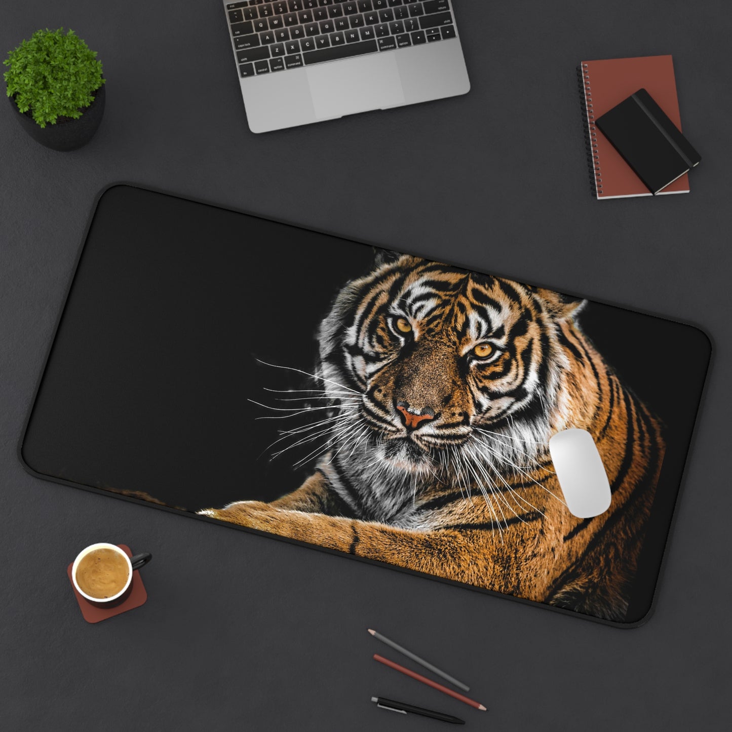 Tiger Lair Desk Mat — Large Wildlife Gaming Mouse Pad