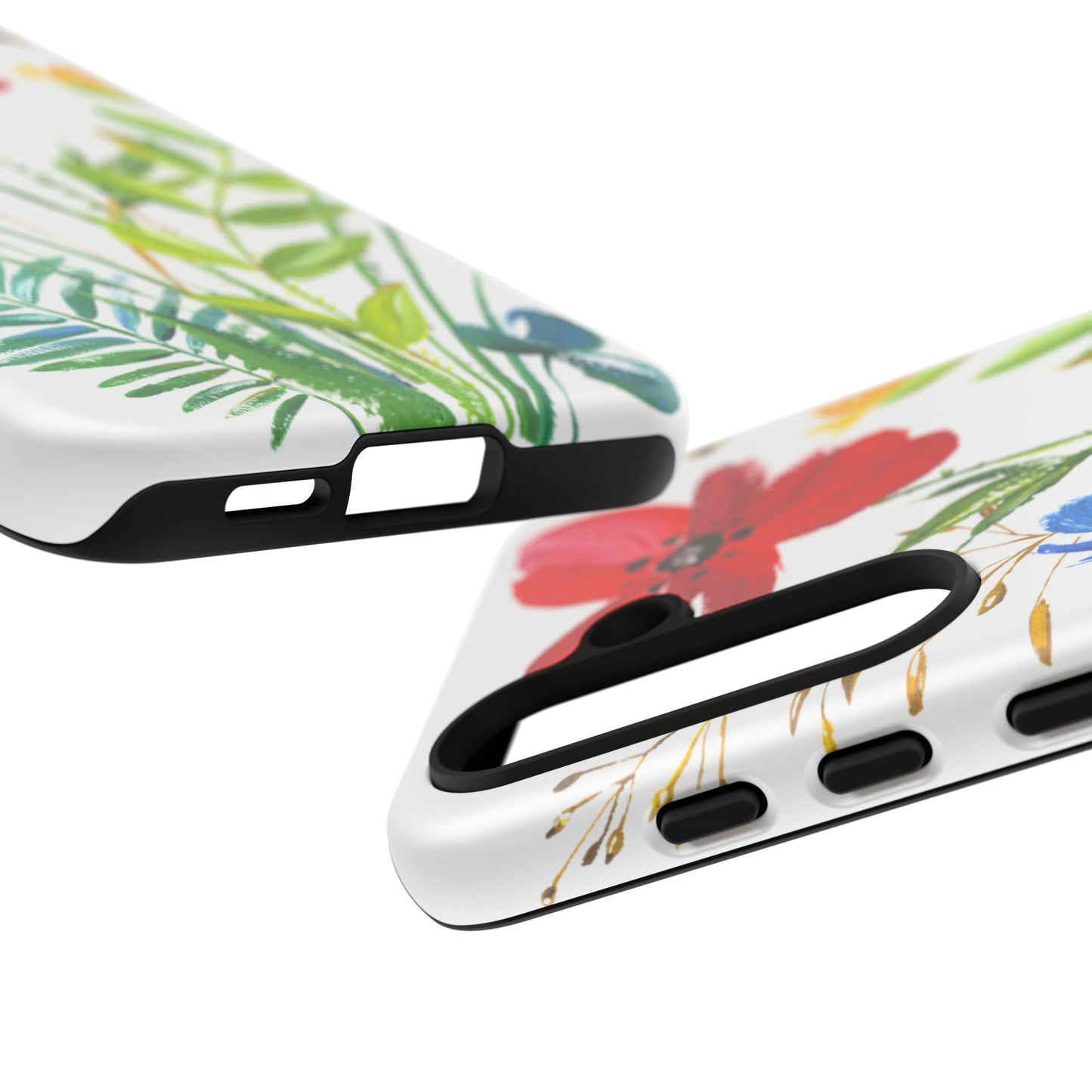 Floral Watercolor Tough Phone Case — Wildflower Bouquet Protective Cover