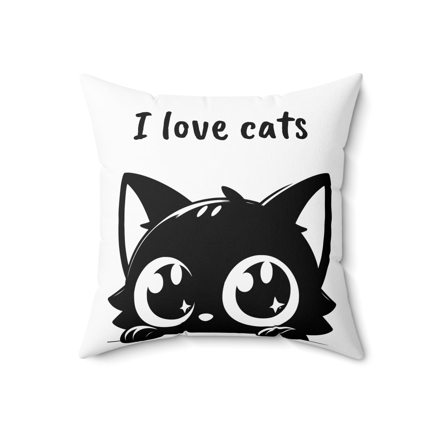 Cat Lover's Spun Polyester Pillow