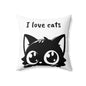 Cat Lover's Spun Polyester Pillow