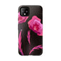 Floral iPhone Case | Tough Cases with Pink Poppy Design, Elegant Flower Phone Cover, Gift for Her, Spring Accessories, Chic Tech