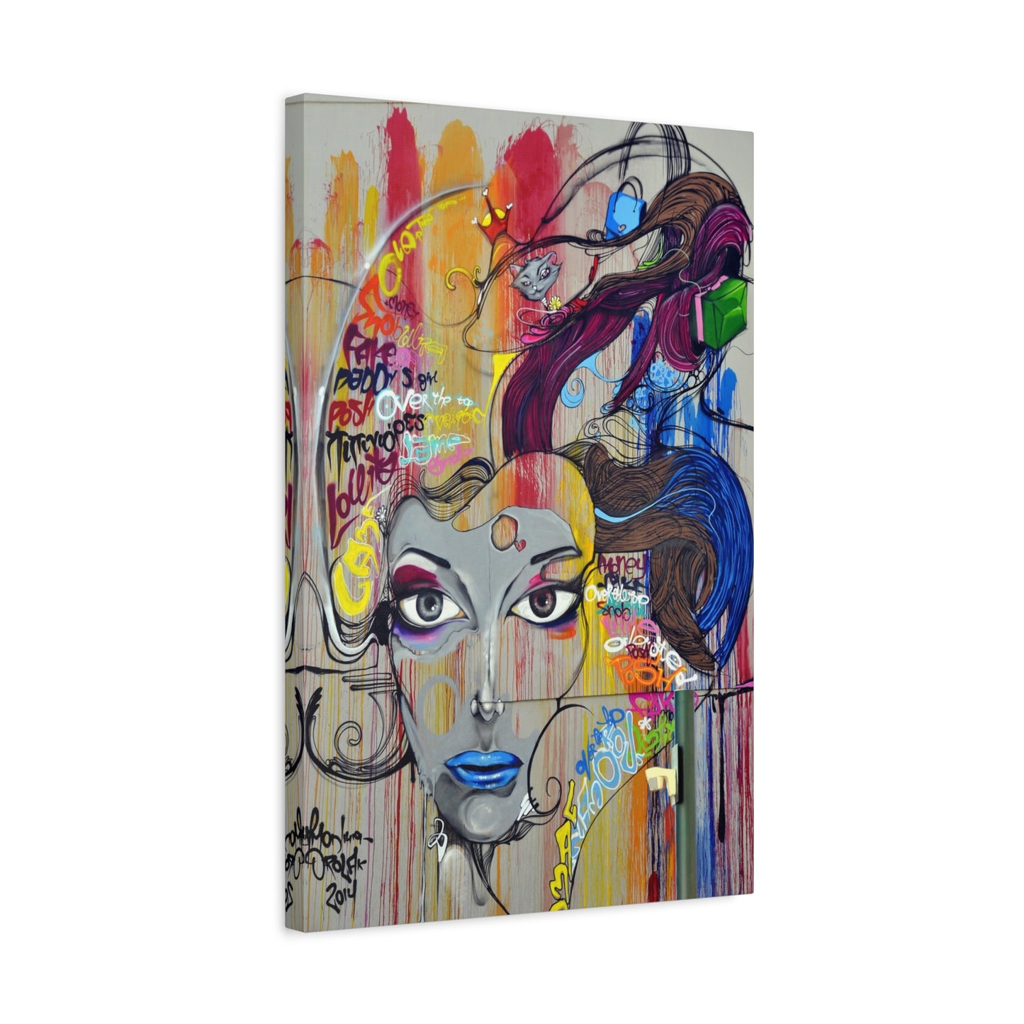 Colorful Graffiti Portrait Canvas