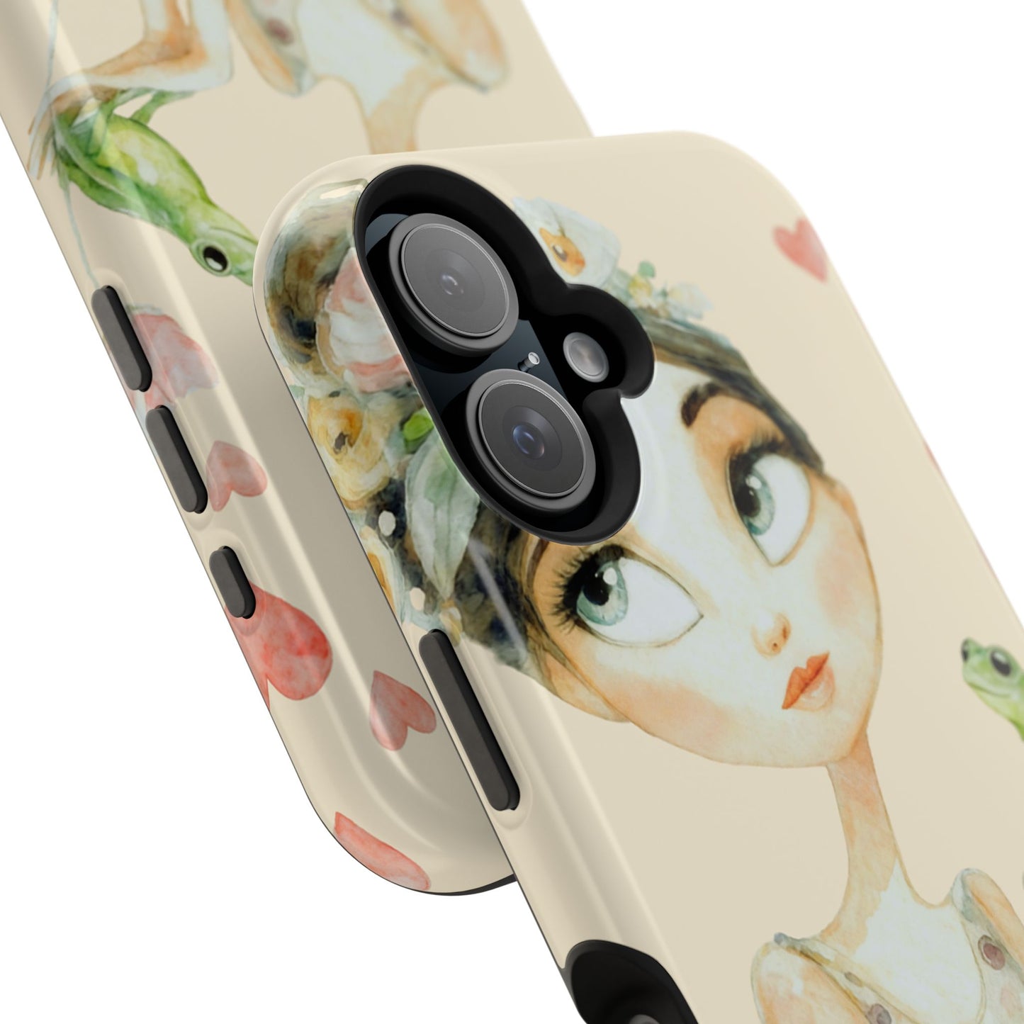 Whimsical Girl with Frog Magnetic Impact Phone Case