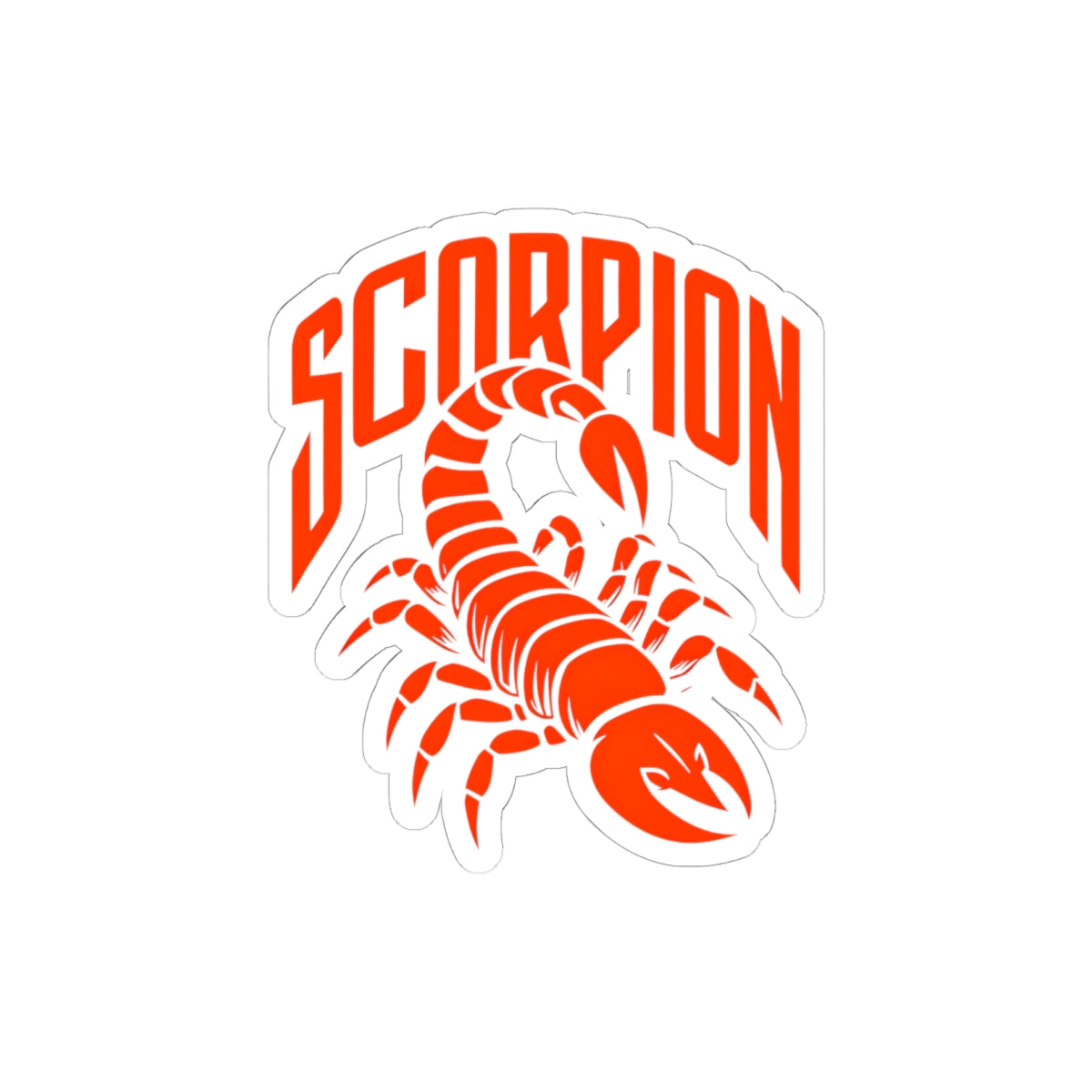 Scorpion Graphic Sticker — Bold Red Kiss-Cut Decal for Laptops, Water Bottles & Skateboards