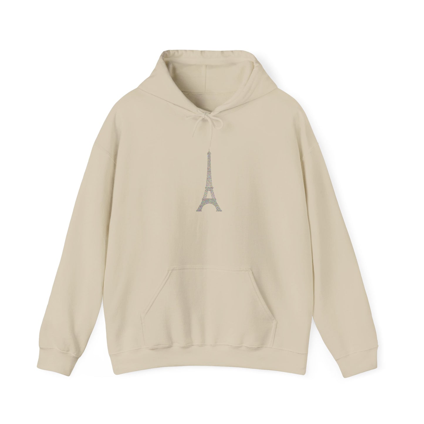 Parisian Style Hoodie - Cozy Unisex Sweatshirt with Eiffel Tower Design, Travel Gift, Streetwear, Casual Wear, Vacation Vibe