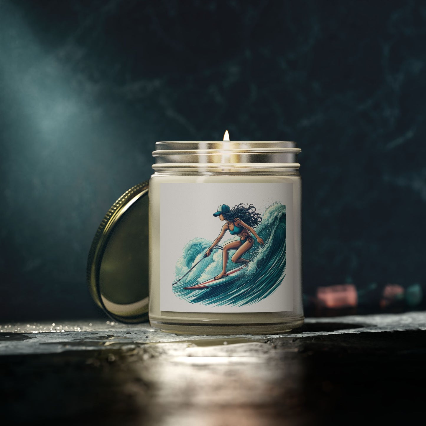 Scented Candles, Coconut Apricot Wax (4oz, 9oz) - Surfer