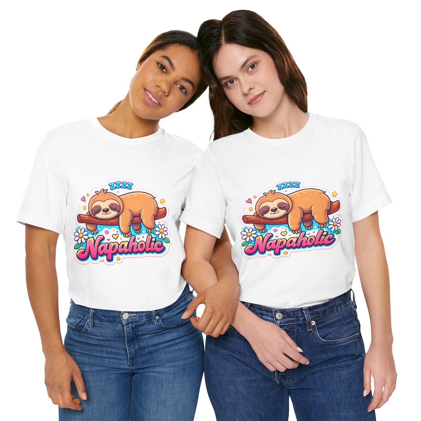 Napaholic Sloth Tee — Cute Sleeping Sloth 'Napaholic' Graphic T-Shirt