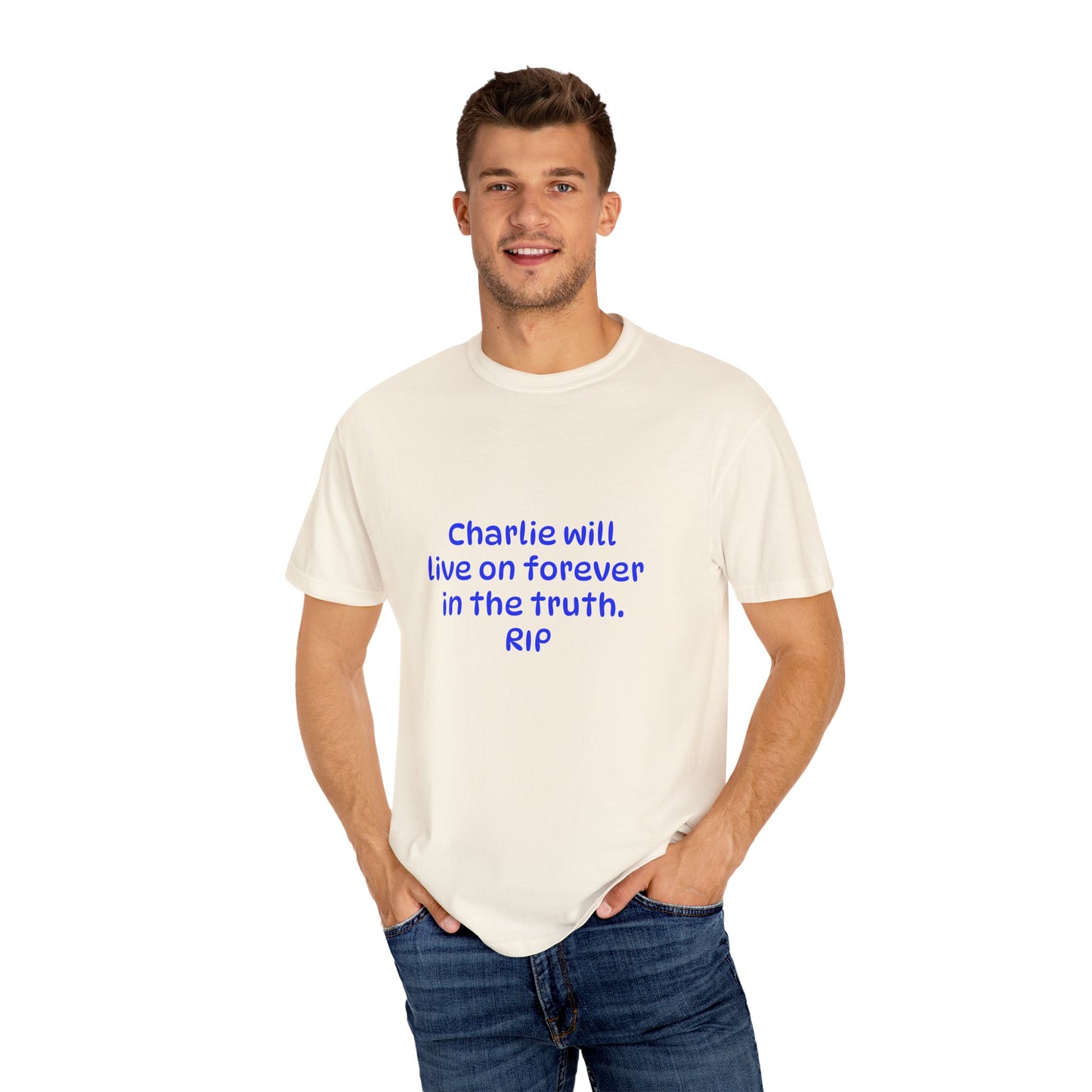 Inspirational Quote T-Shirt, Unisex Cotton Tee, Charlie Forever Shirt, Motivational Apparel, Gift for Friends, Casual Wear, Thoughtful [...]