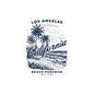 California Los Angeles Beach Paradise Sticker — Vintage Palm Tree Surf Kiss-Cut Sticker