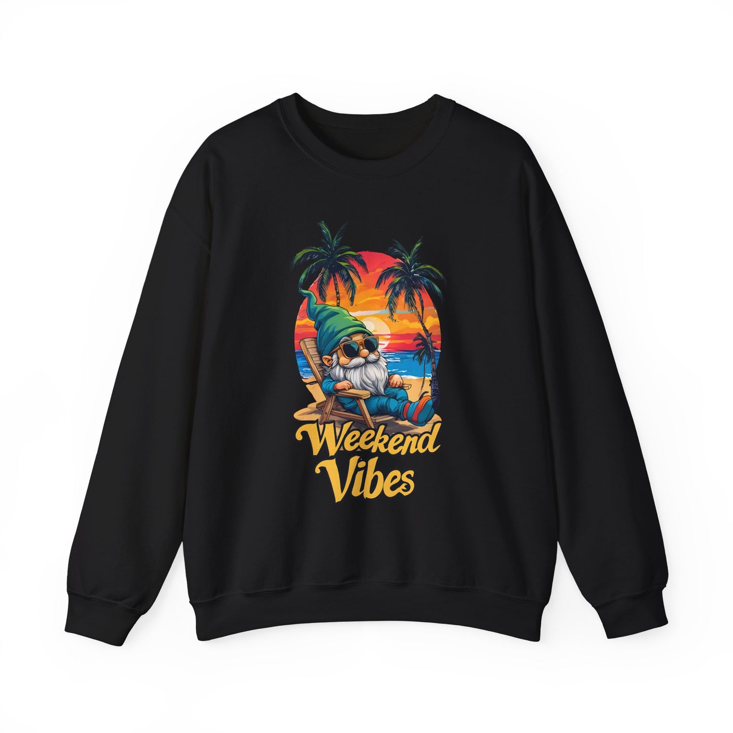 Crewneck — "Weekend Vibes" Tropical Gnome Sweatshirt