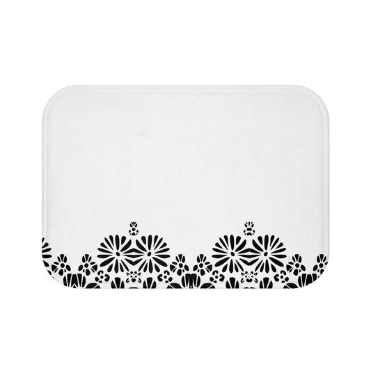 Floral Elegance Bath Mat - Chic Bathroom Decor, Home Spa Essentials, Gift for Her, Modern Design, Cozy Comfort