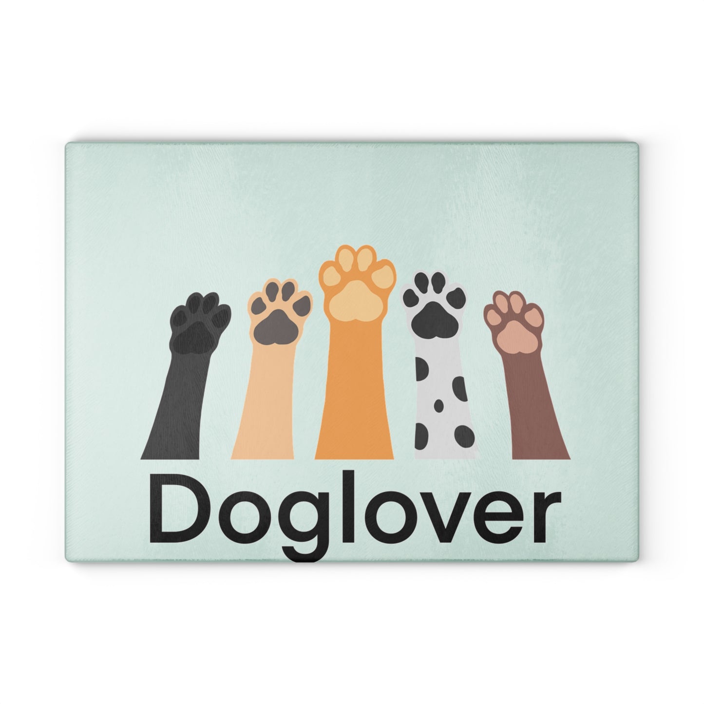 Doglover Glass Cutting Board – Cute Paw Print Kitchen Decor