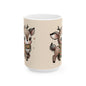 Cute Reindeer Mug — Christmas Deer Ceramic Coffee Cup (11oz & 15oz)