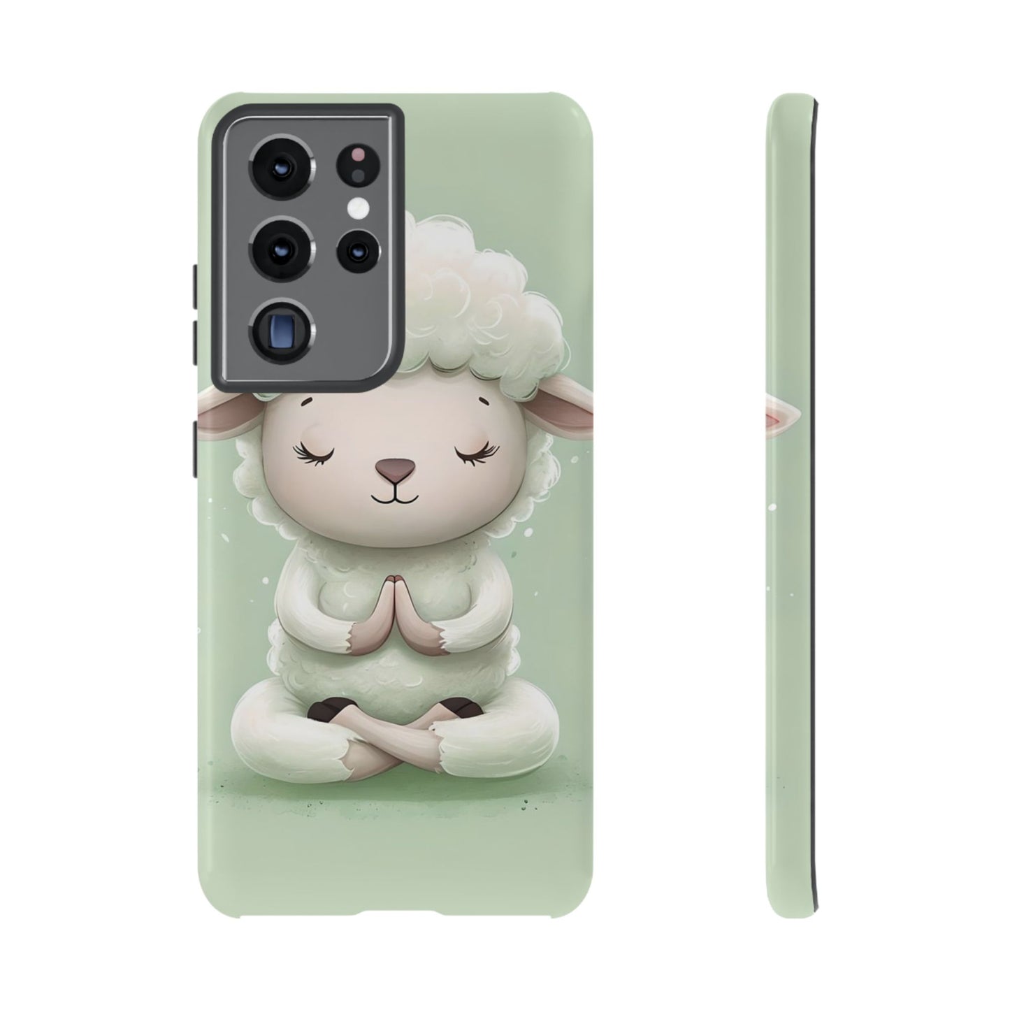 Meditating Lamb Phone Case — Cute Pastel Protective iPhone Cover