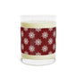 Holiday Snowflake Scented Candle — 11oz Festive Glass Candle (Red)