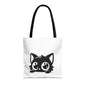 Adorable Cat Face Tote Bag | Cute Kitten Shopping Bag