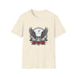 Skull Wings T‑Shirt – Crescent Moon & Red Roses Gothic Graphic Tee