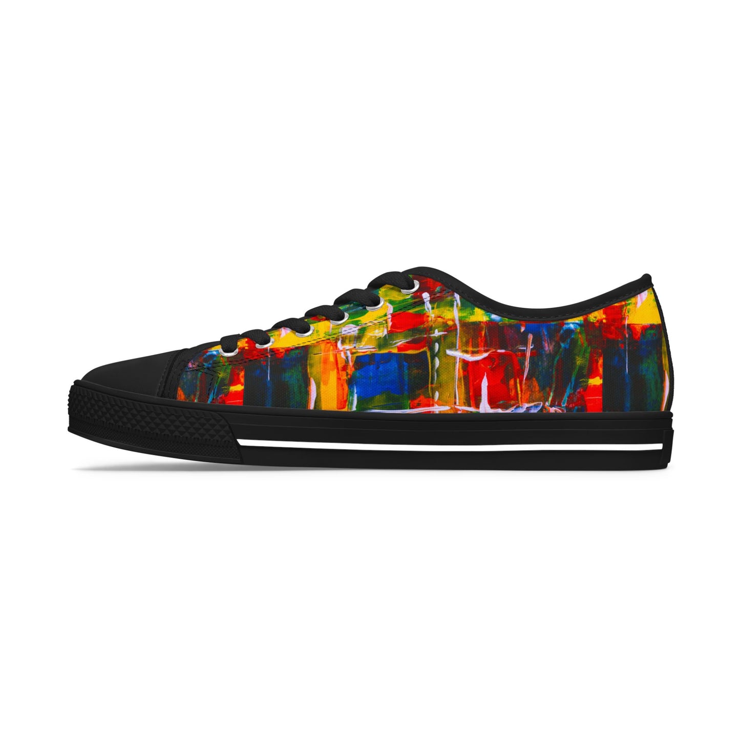Abstract Color Splash Low Top Sneakers