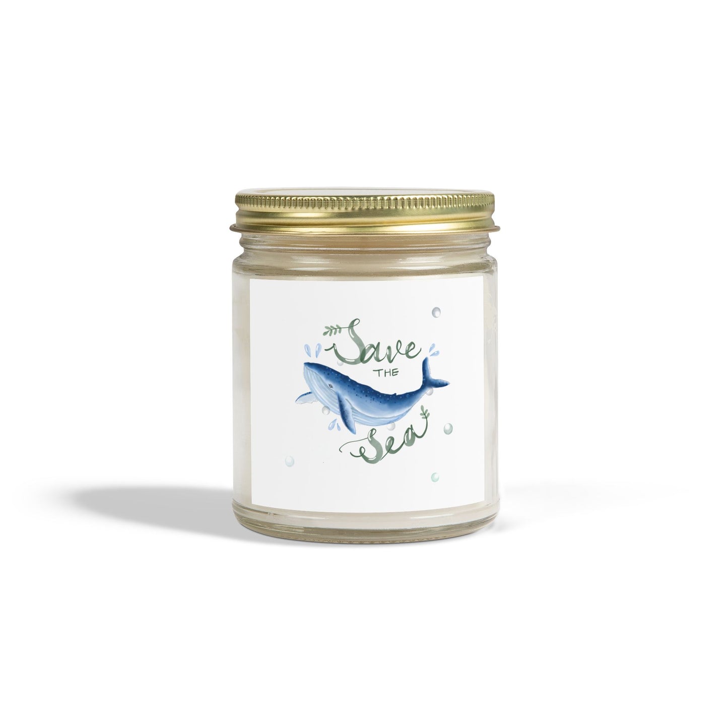 Save the Sea Scented Candles - Eco-Friendly Coconut Apricot Wax, Ocean Vibes, Perfect Gift for Nature Lovers, Home Decor, Relaxation