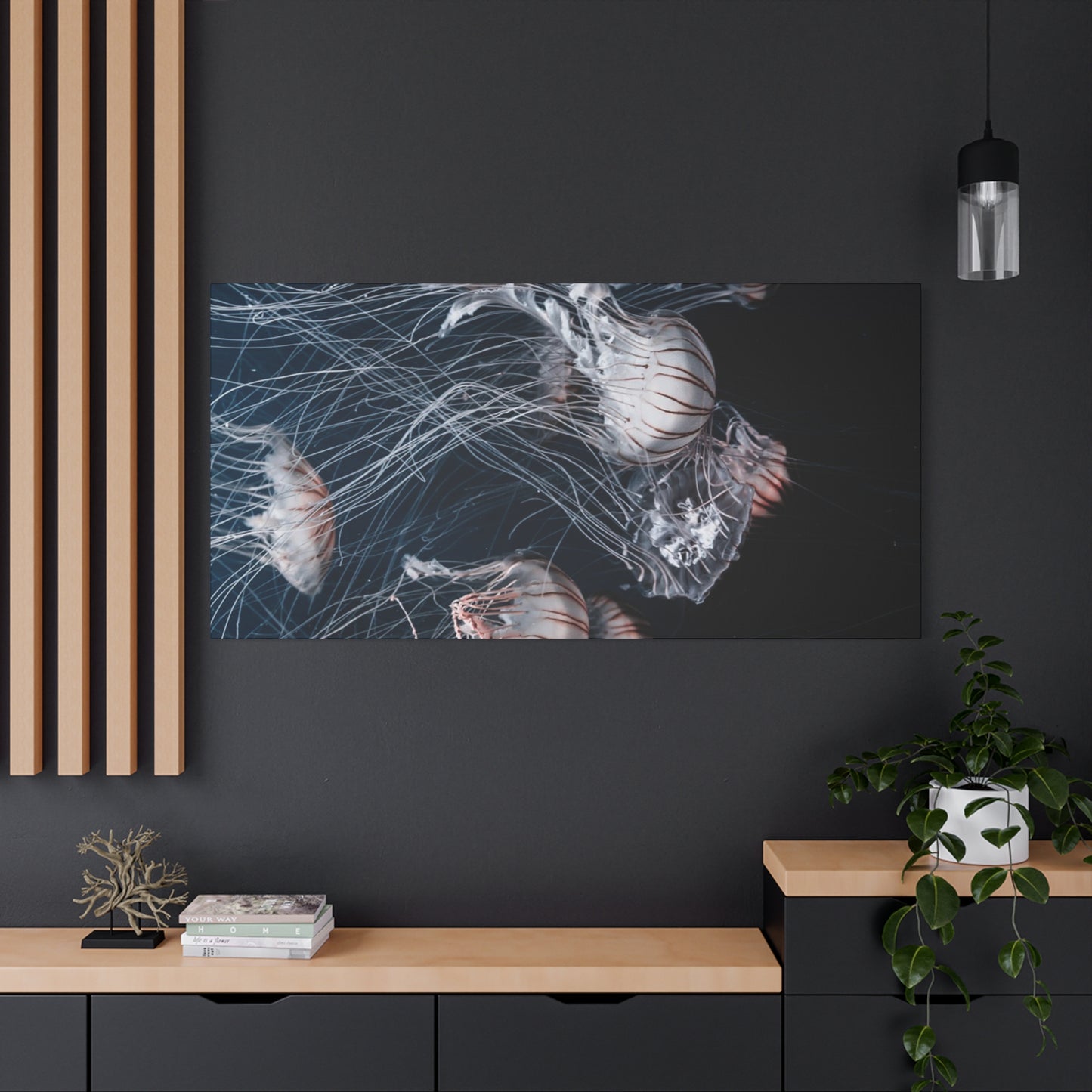 Jellyfish Swarm Matte Stretched Canvas