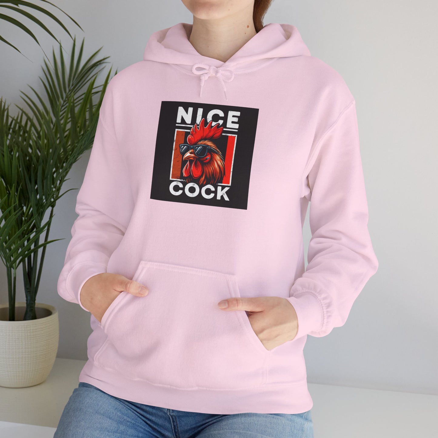 Rooster Graphic Hoodie – "Nice Cock" Bold Farmhouse Pullover