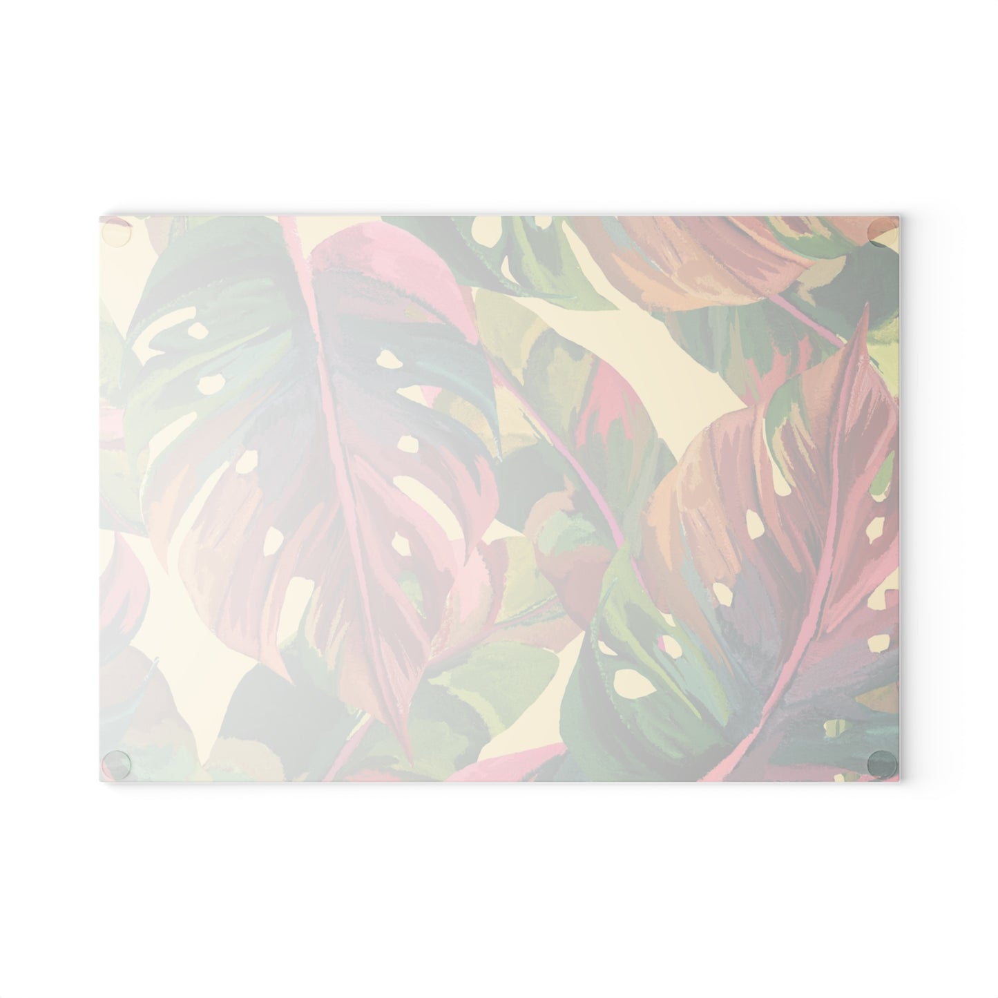 Tropical Leaf Glass Cutting Board, Kitchen Decor
