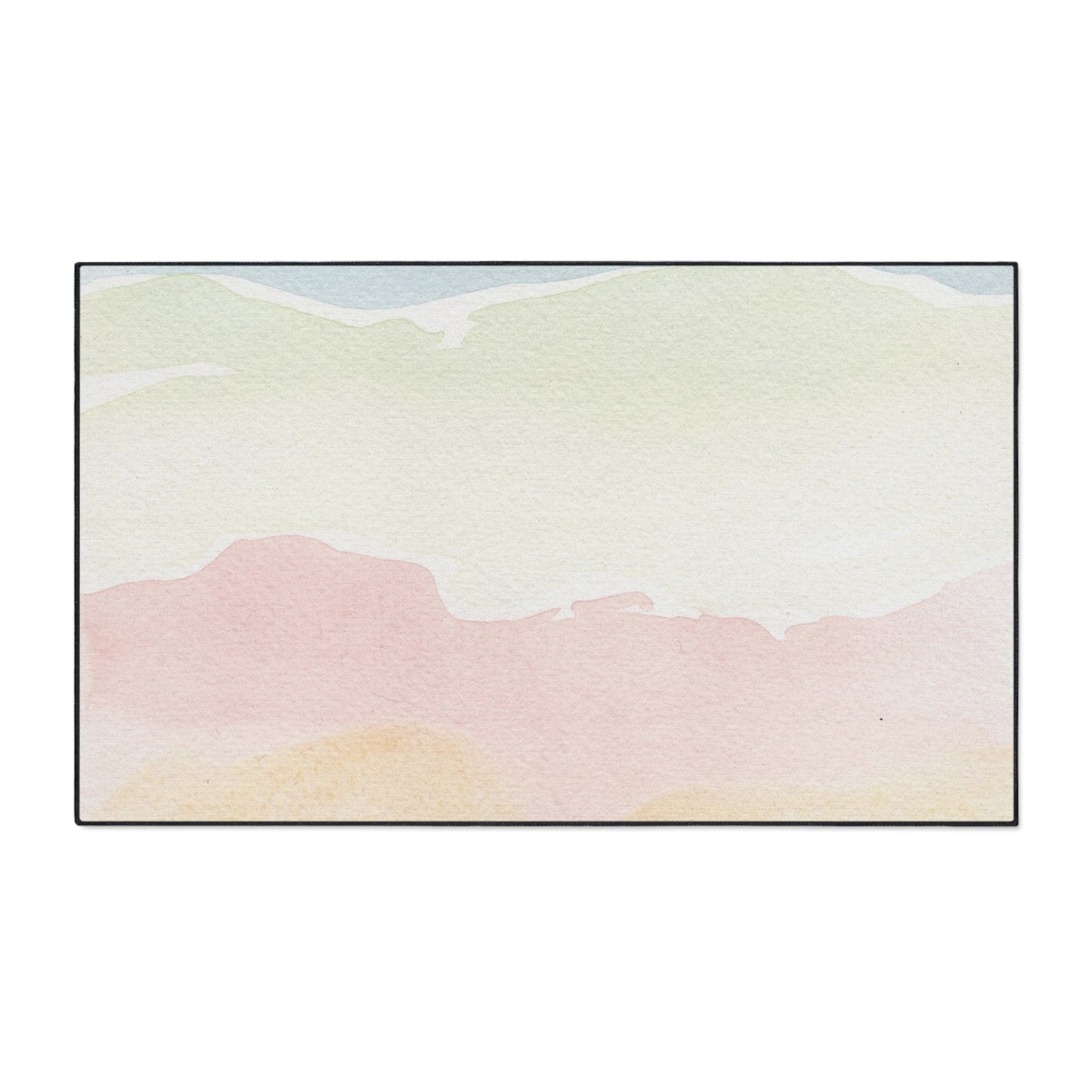 Pastel Watercolor Heavy Duty Floor Mat — Soft Ombre Entry Rug