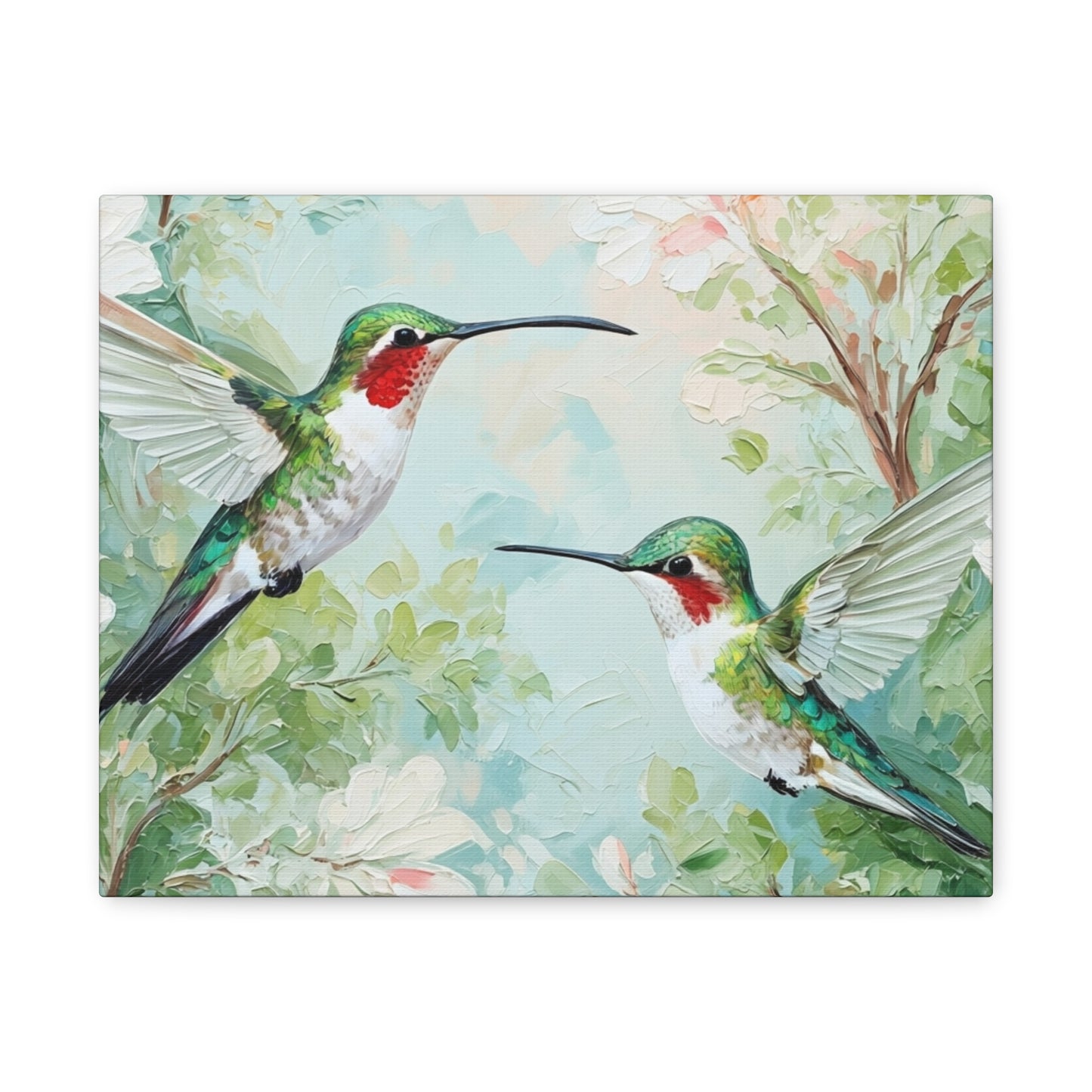 Hummingbird Canvas Wall Art — Stretched Matte Nature Print