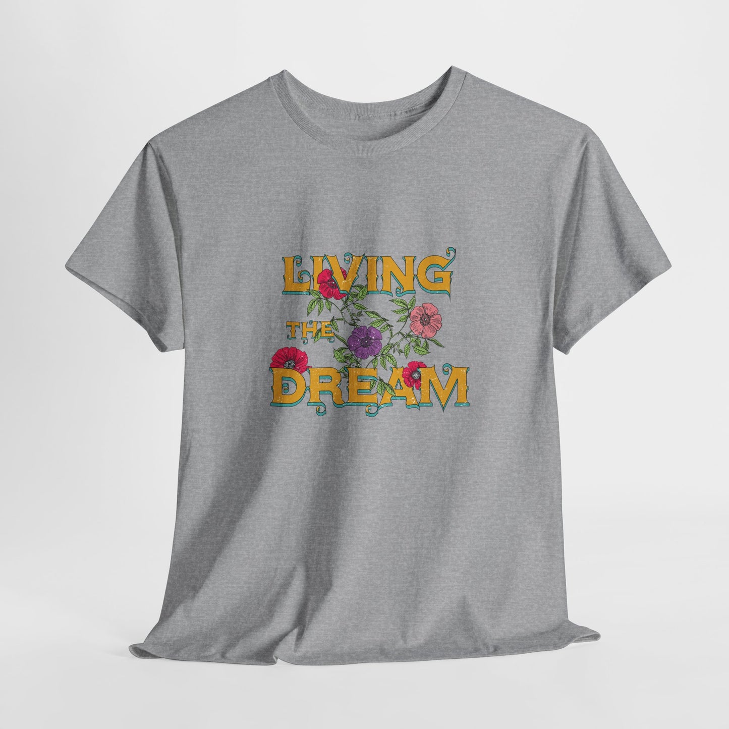 Living the Dream Floral Tee, Unisex Cotton T-Shirt, Inspirational Gift, Casual Everyday Wear, Flower Graphic Shirt, Summer Wardrobe [...]