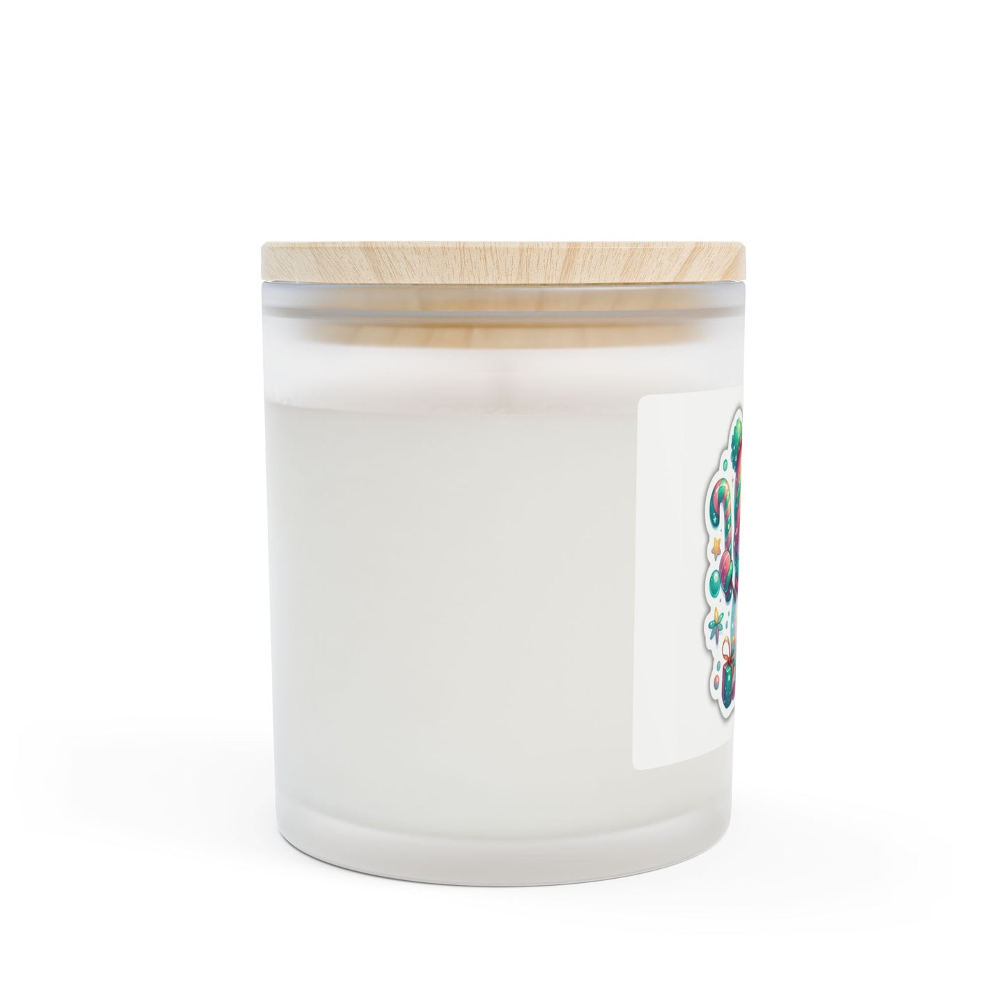 Snowman Themed Frosted Glass Candle, Holiday Decor, Winter Scented Gift, Xmas, Cozy Atmosphere, Candle Lover's Delight