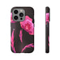 Floral iPhone Case | Tough Cases with Pink Poppy Design, Elegant Flower Phone Cover, Gift for Her, Spring Accessories, Chic Tech