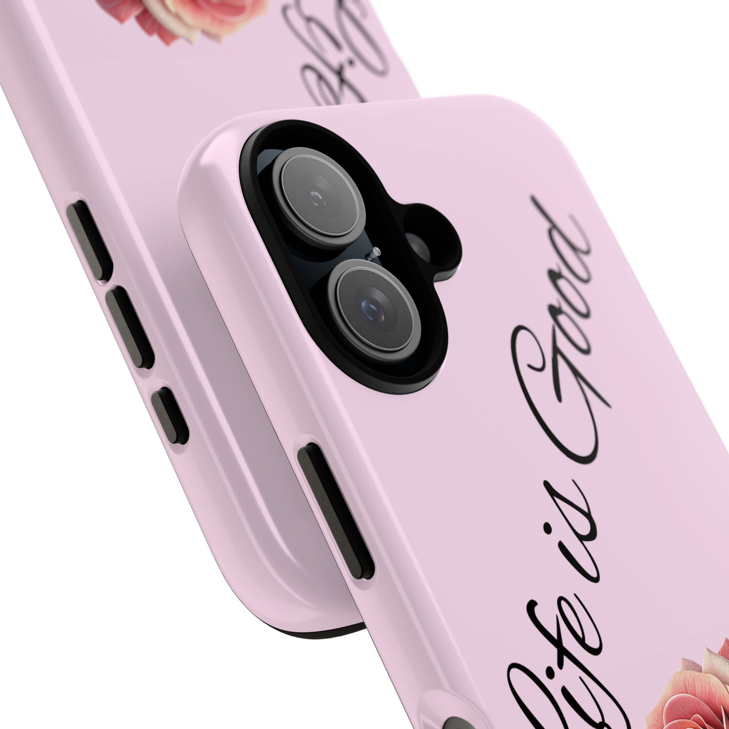 Roses & Positivity Phone Case - Floral Design, Life is Good, Tough Cases for Everyday Wear, Gift for Friends, Mother's Day, Spring [...]
