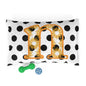 Chic Personalized Pet Bed with Polka Dots, Dog Bed, Cat Bed, Cozy Pet Cushion, Custom Name Gift for Pet Lovers, Stylish Home Decor
