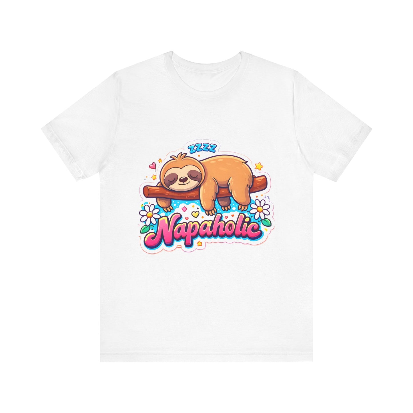 Napaholic Sloth Tee — Cute Sleeping Sloth 'Napaholic' Graphic T-Shirt