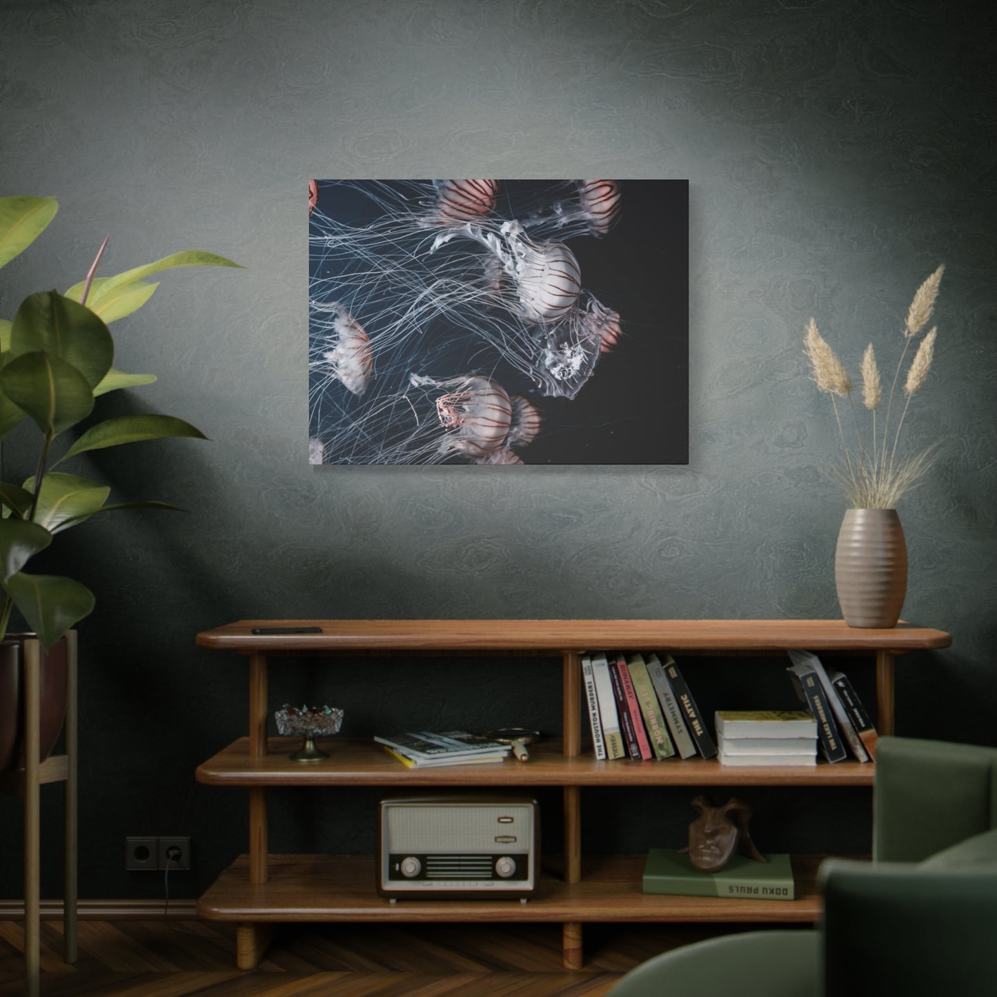 Jellyfish Swarm Matte Stretched Canvas