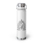 Boho Art Cold Drink Tumbler- Letter A, Personalized Water Bottle, Yoga Gift, Stylish Insulated Flask