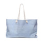 Light Blue Beach Weekender Bag — Large Travel Tote with Rope Handles
