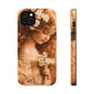 Vintage Floral Girl Magnetic Impact Phone Case — Protective iPhone Cover with Sepia Art