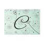 Personalized Floral Glass Cutting Board Letter C