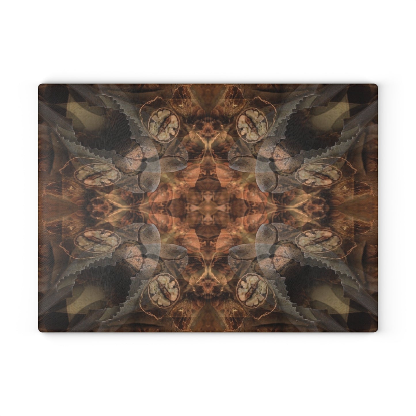 Glass Cutting Board — Rustic Kaleidoscope Pattern Tempered Glass Chopping Board