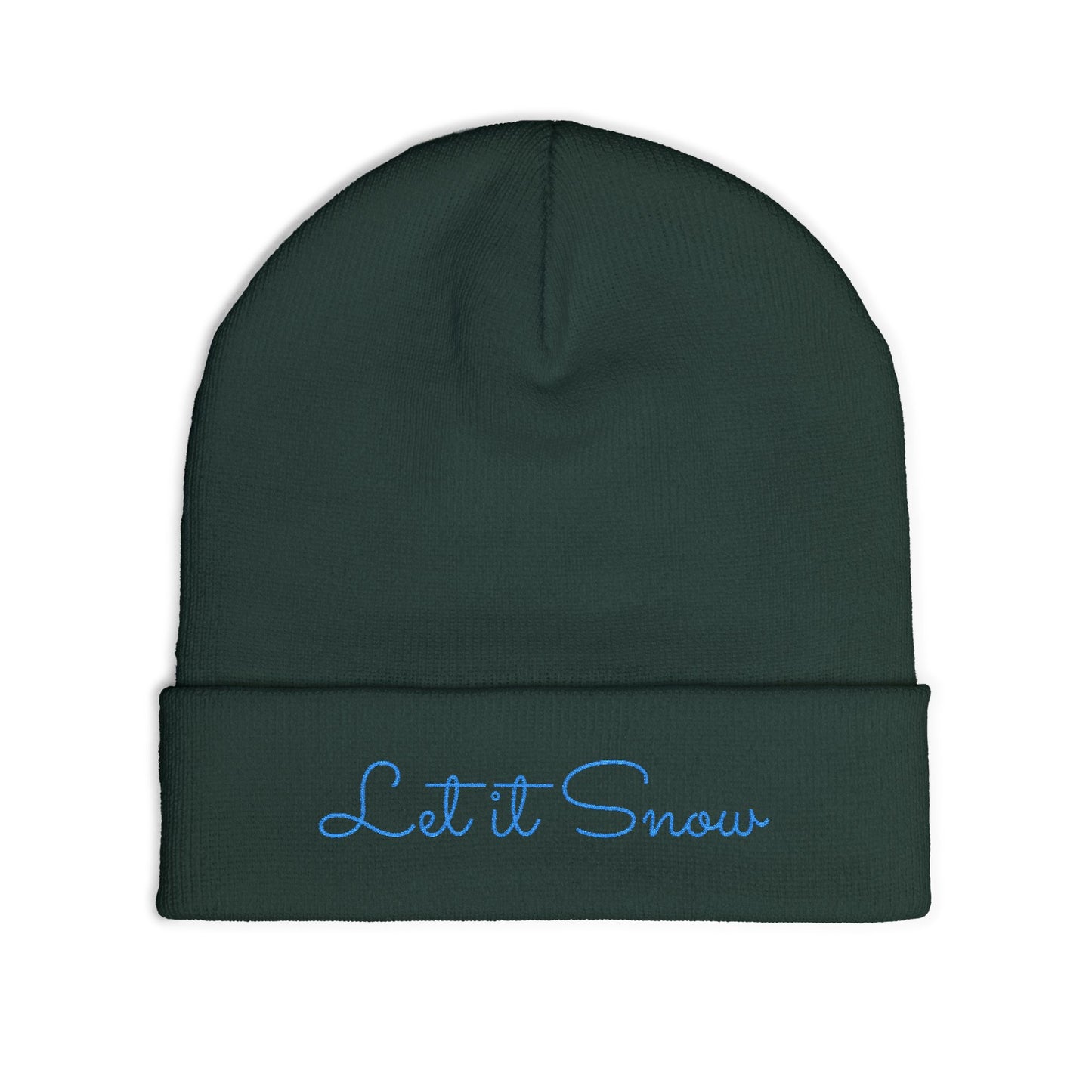 Cozy Embroidered Knit Beanie - Perfect for Winter, Christmas, Snow Lovers, Gift for Him/Her, Unisex Winter Accessory