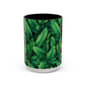 Tropical Leaf Coffee Mug - Green Botanical Drinkware, Ideal Gift for Nature Lovers, Home Decor, Tropical Theme, Eco-Friendly Beverage