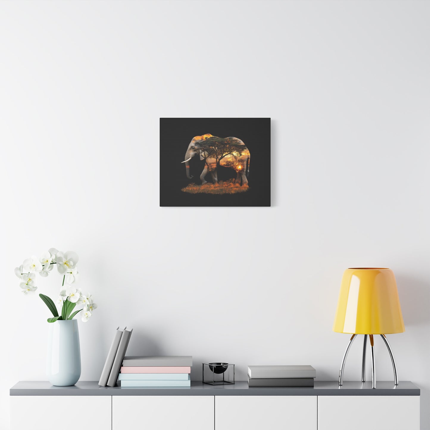 Elephant Tree Matte Canvas Art