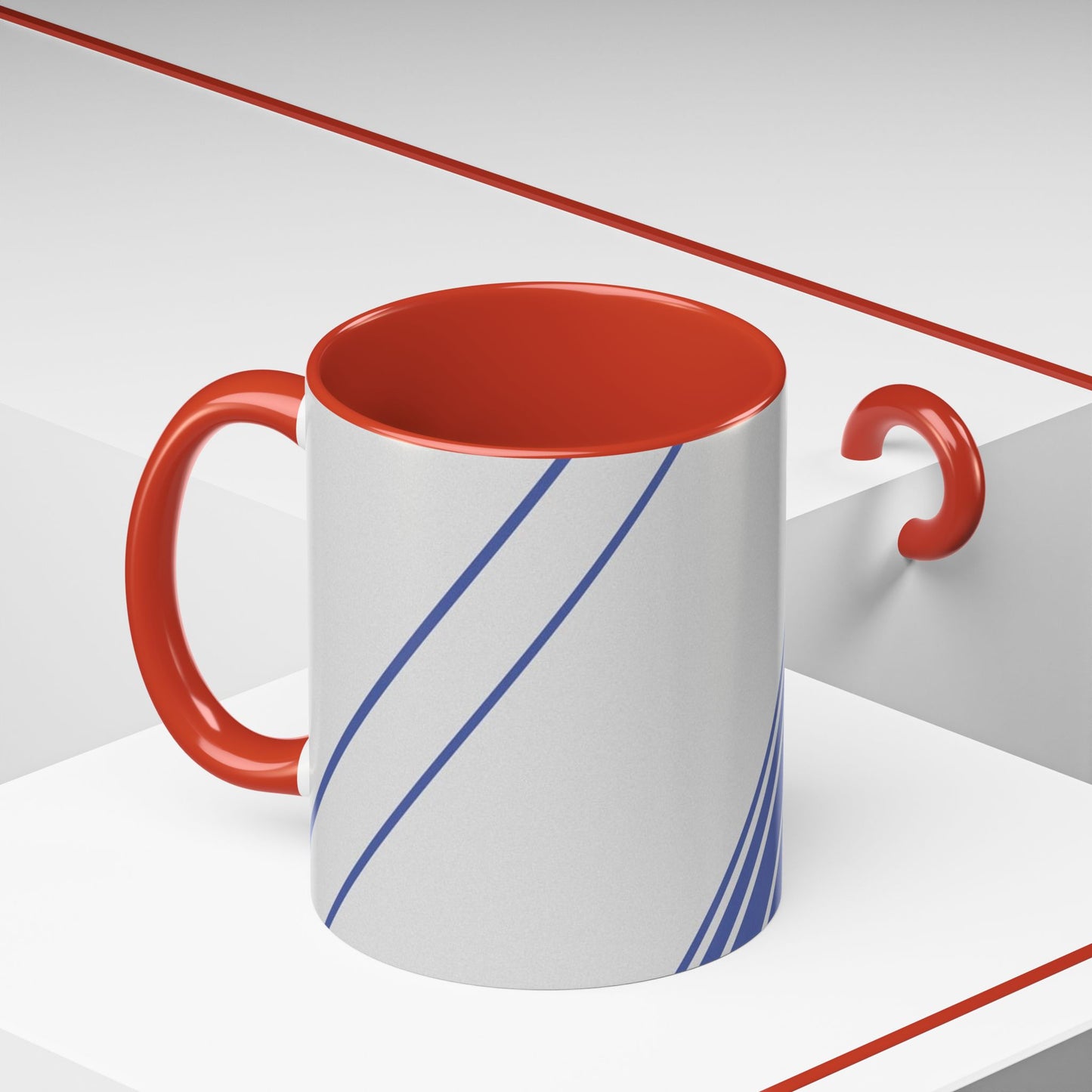Elegant Stripe Accent Coffee Mug - Perfect for Gifts, Home Decor, Office, Birthdays, and Tea Lovers