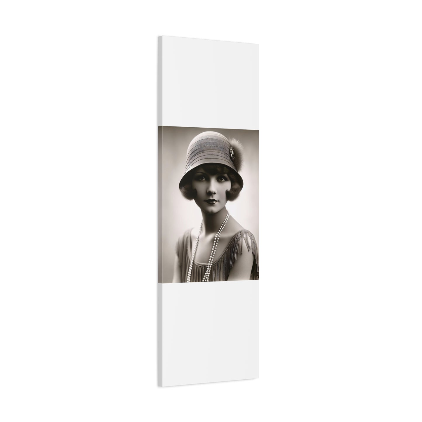 Vintage 1920s Flapper Portrait Canvas