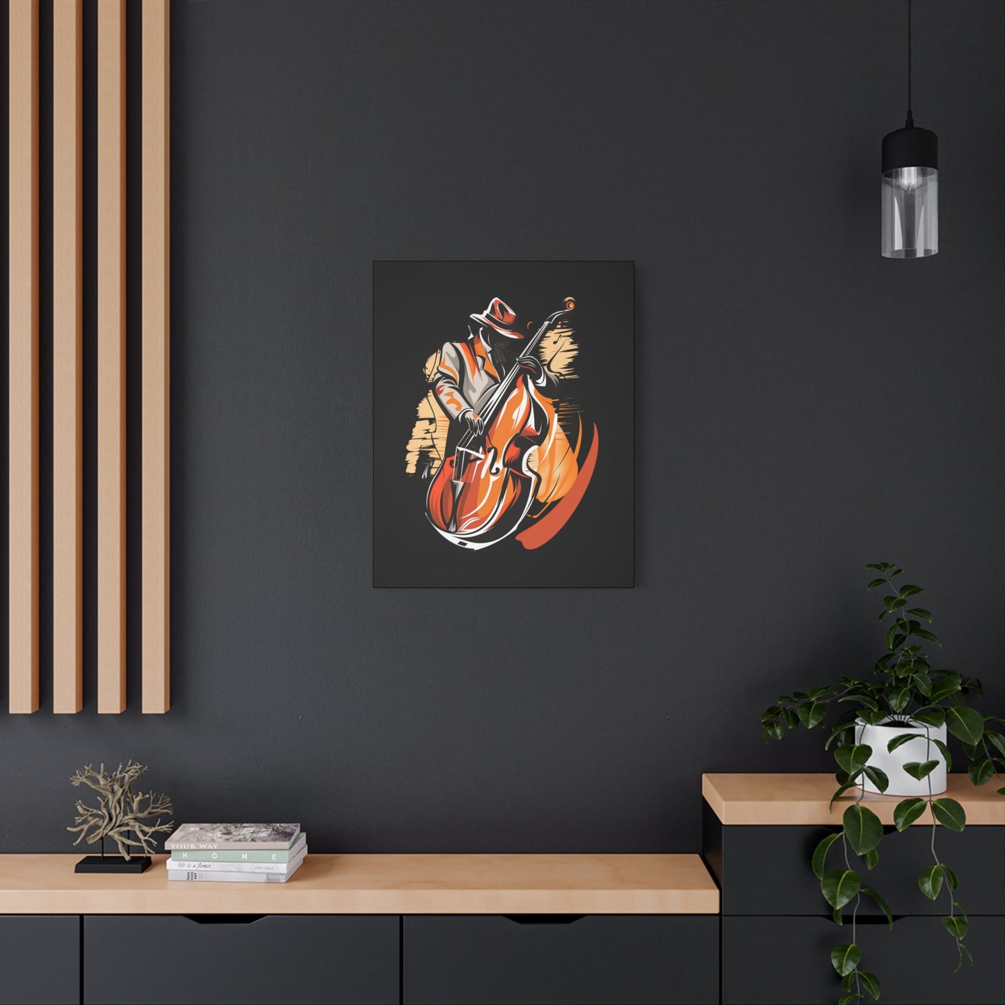 Matte Canvas, Stretched, 1.25" - Bass Player