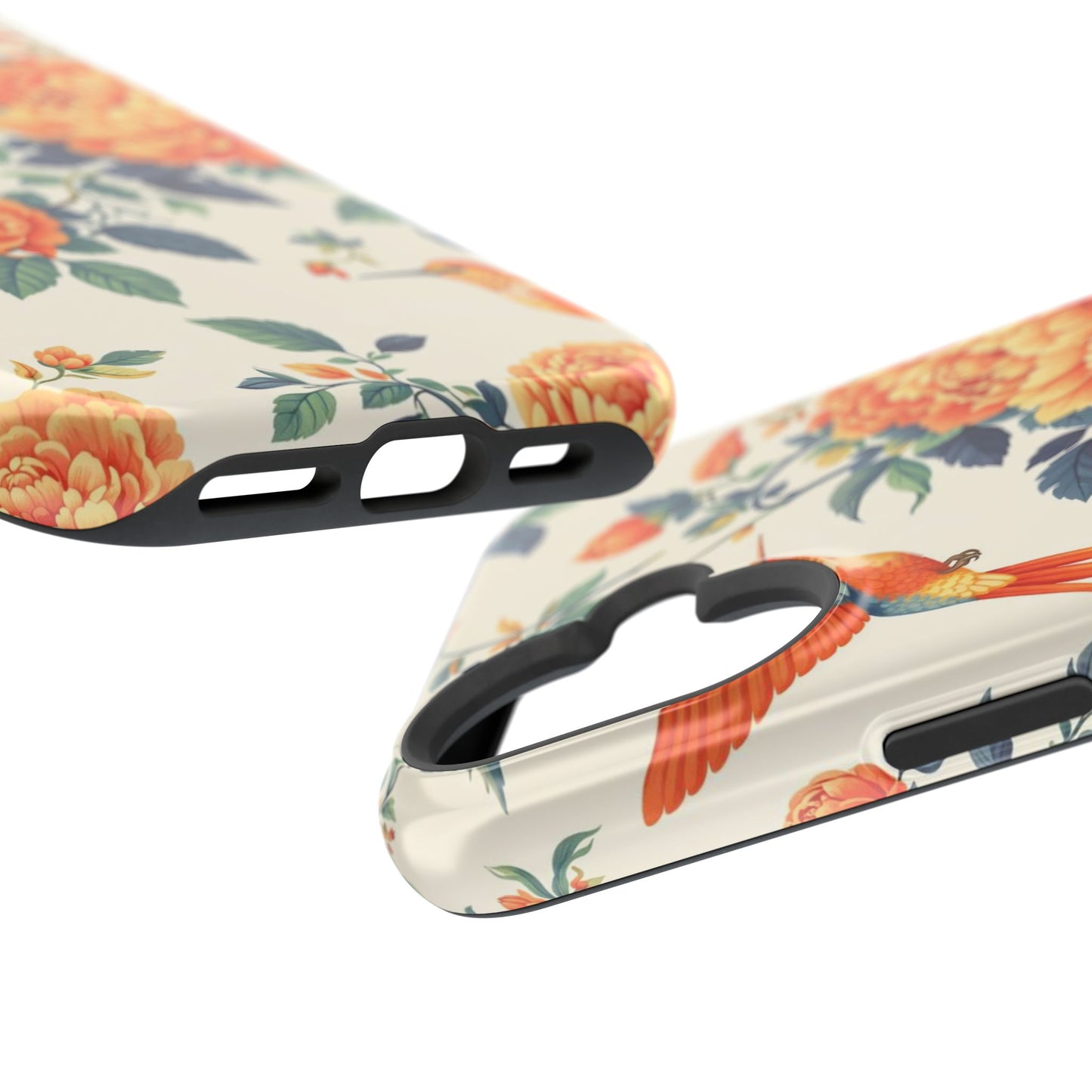 Floral Hummingbird Magnetic Phone Case — Impact-Resistant Protective Cover