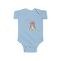 Cute Baby Girl Bodysuit with Bear Design, Infant Clothing